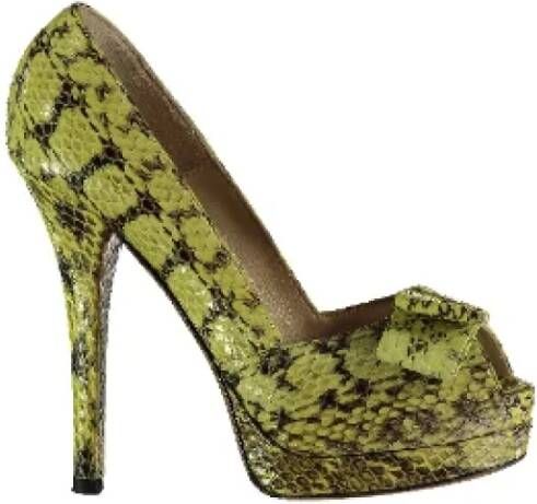 Fendi Vintage Pre-owned Leather heels Green Dames