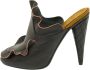 Fendi Vintage Pre-owned Leather mules Black Dames - Thumbnail 1