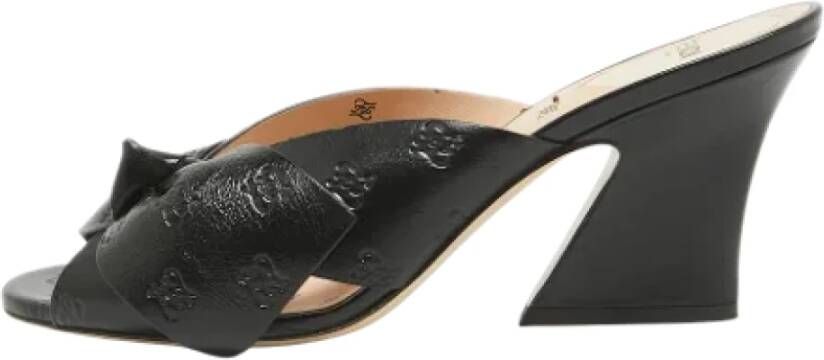 Fendi Vintage Pre-owned Leather sandals Black Dames