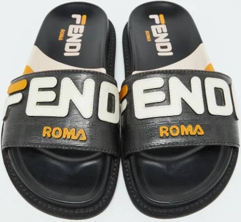 Fendi Vintage Pre-owned Leather sandals Black Dames