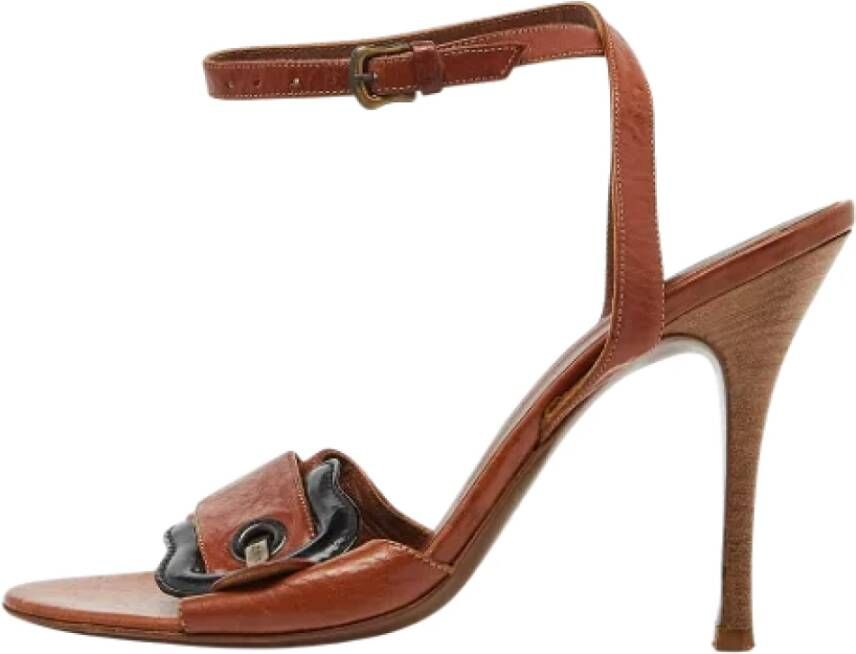 Fendi Vintage Pre-owned Leather sandals Brown Dames