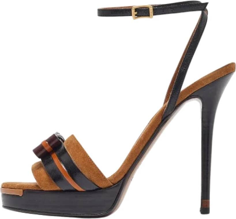 Fendi Vintage Pre-owned Leather sandals Brown Dames