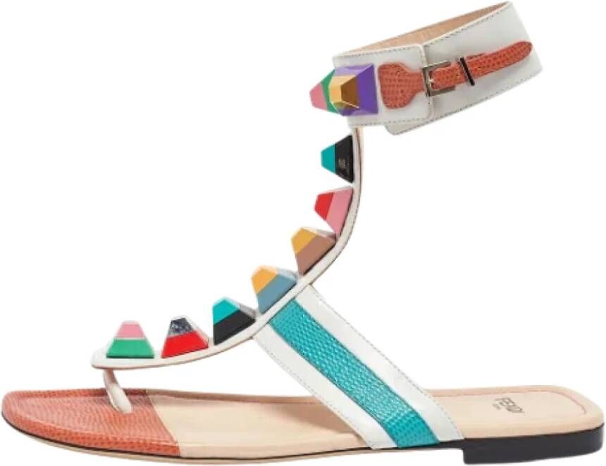 Fendi Vintage Pre-owned Leather sandals Multicolor Dames