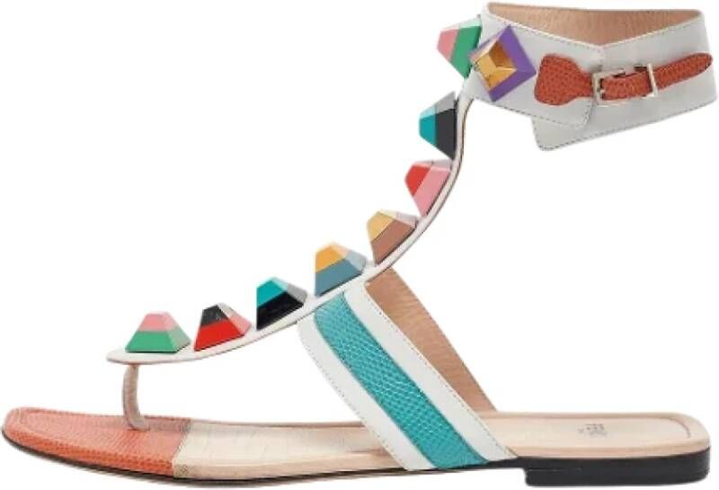 Fendi Vintage Pre-owned Leather sandals Multicolor Dames