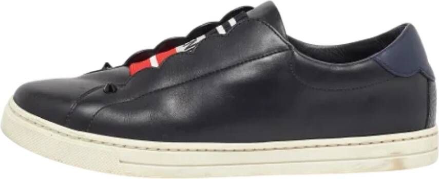 Fendi Vintage Pre-owned Leather sneakers Black Dames