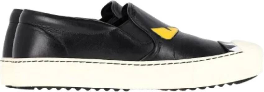 Fendi Vintage Pre-owned Leather sneakers Black Dames