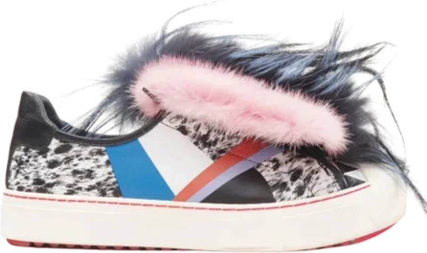 Fendi Vintage Pre-owned Leather sneakers Multicolor Dames