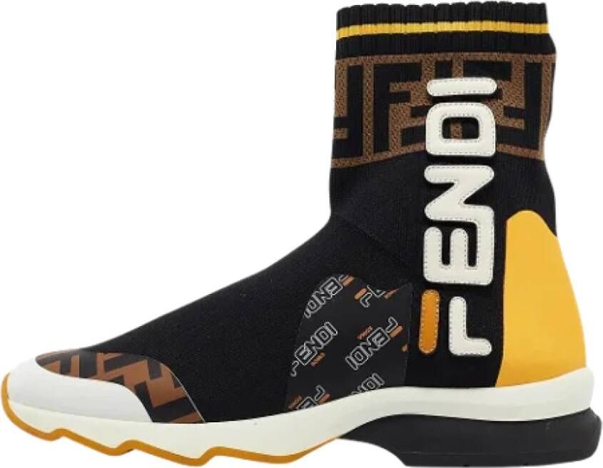 Fendi Vintage Pre-owned Leather sneakers Multicolor Dames