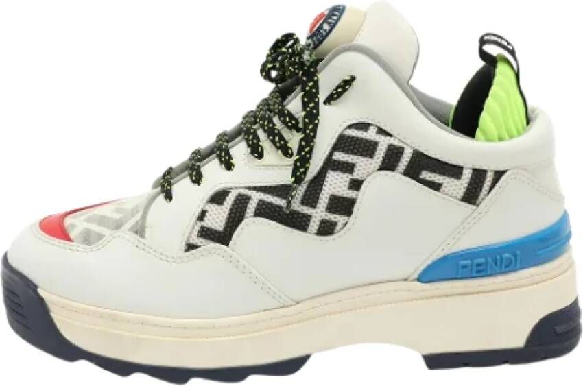 Fendi Vintage Pre-owned Leather sneakers Multicolor Dames