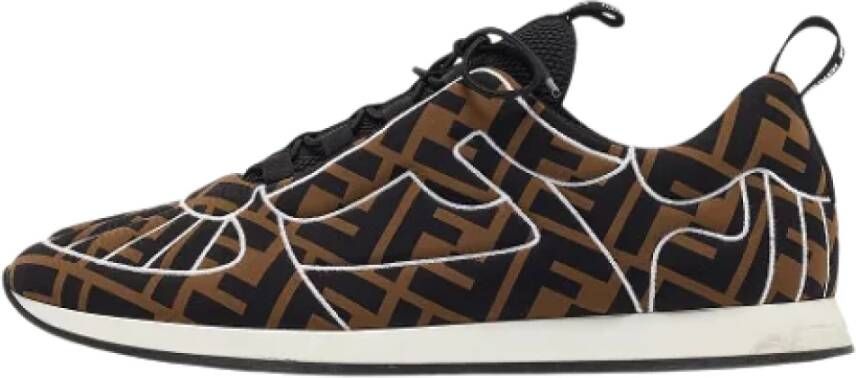 Fendi Vintage Pre-owned Leather sneakers Multicolor Heren