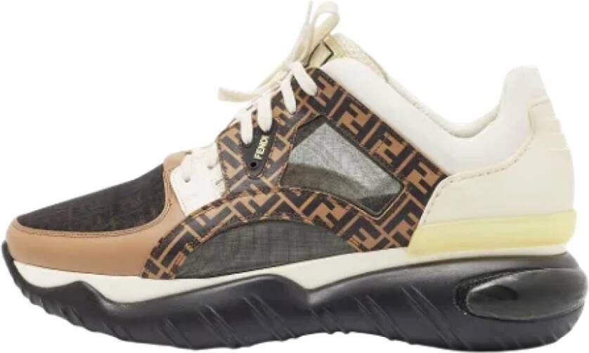 Fendi Vintage Pre-owned Leather sneakers Multicolor Heren