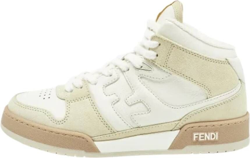 Fendi Vintage Pre-owned Leather sneakers White Dames