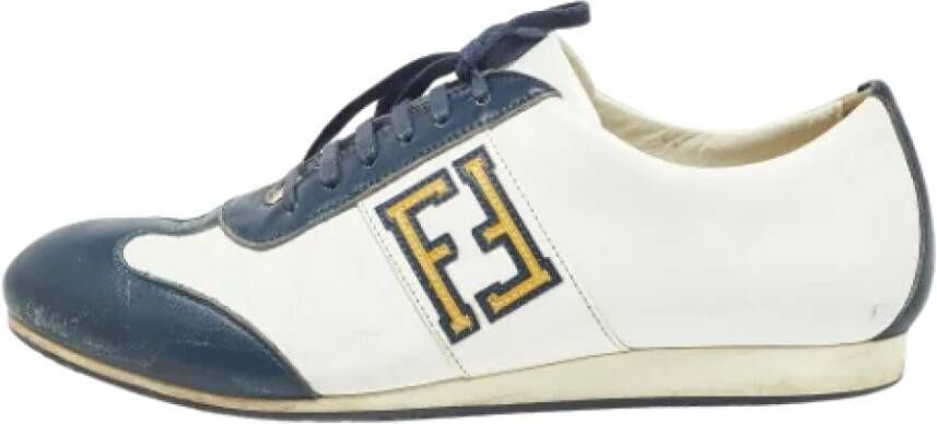 Fendi Vintage Pre-owned Leather sneakers White Heren