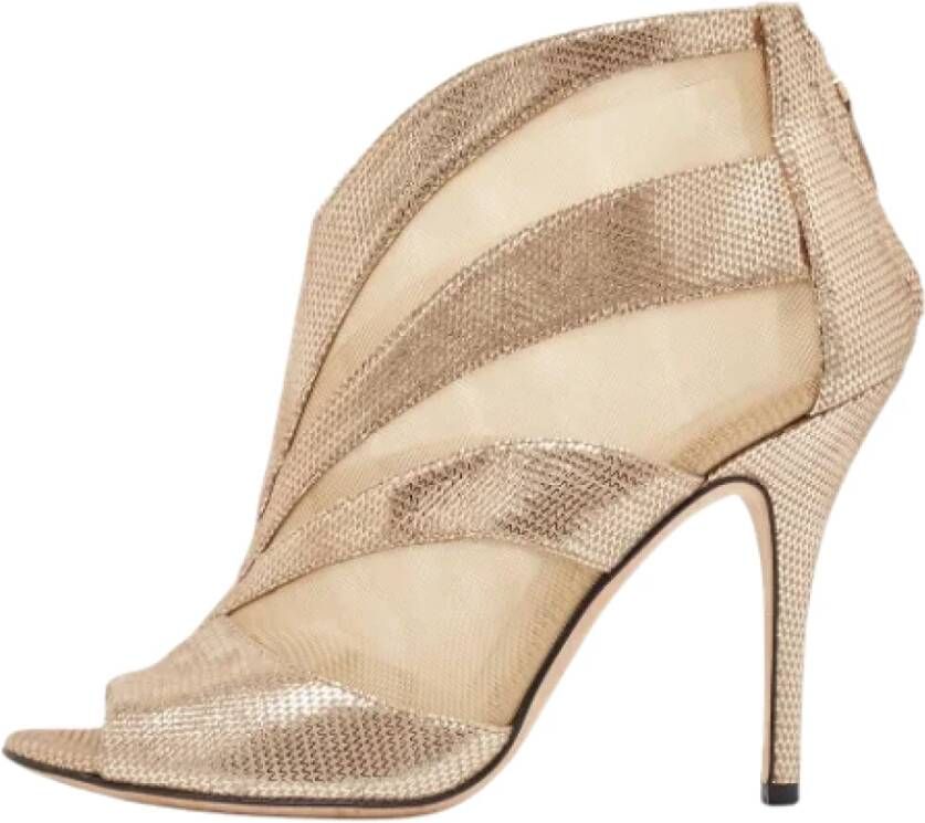 Fendi Vintage Pre-owned Mesh boots Beige Dames