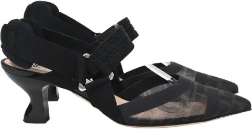 Fendi Vintage Pre-owned Polyester heels Black Dames