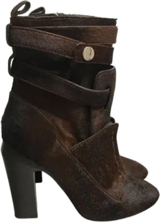 Fendi Vintage Pre-owned Pony hair boots Brown Dames