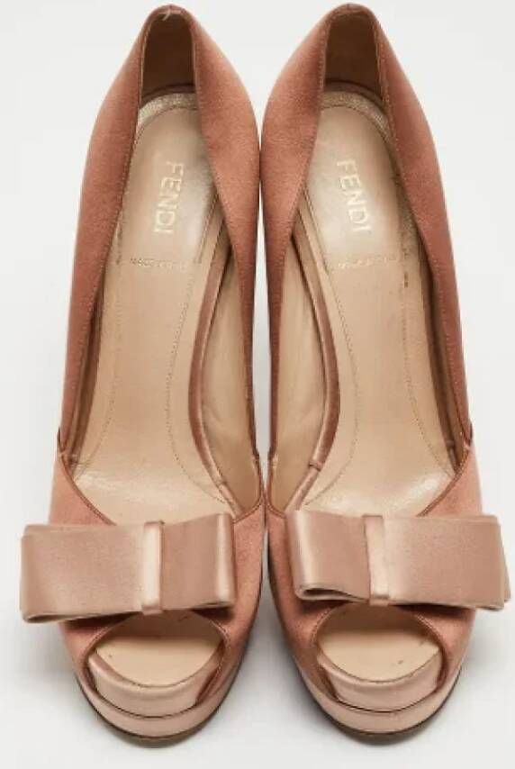 Fendi Vintage Pre-owned Satin heels Brown Dames