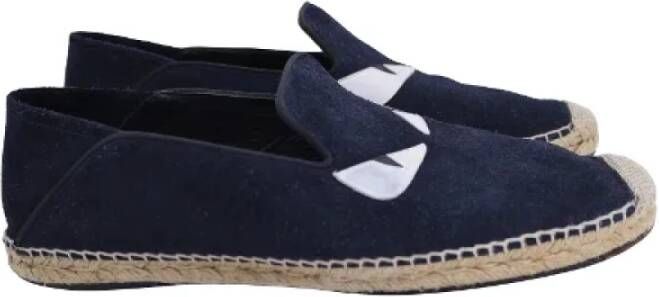 Fendi Vintage Pre-owned Suede flats Blue Heren