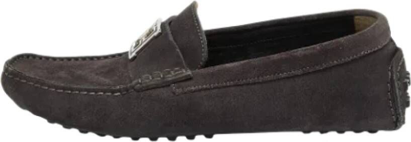 Fendi Vintage Pre-owned Suede flats Gray Heren