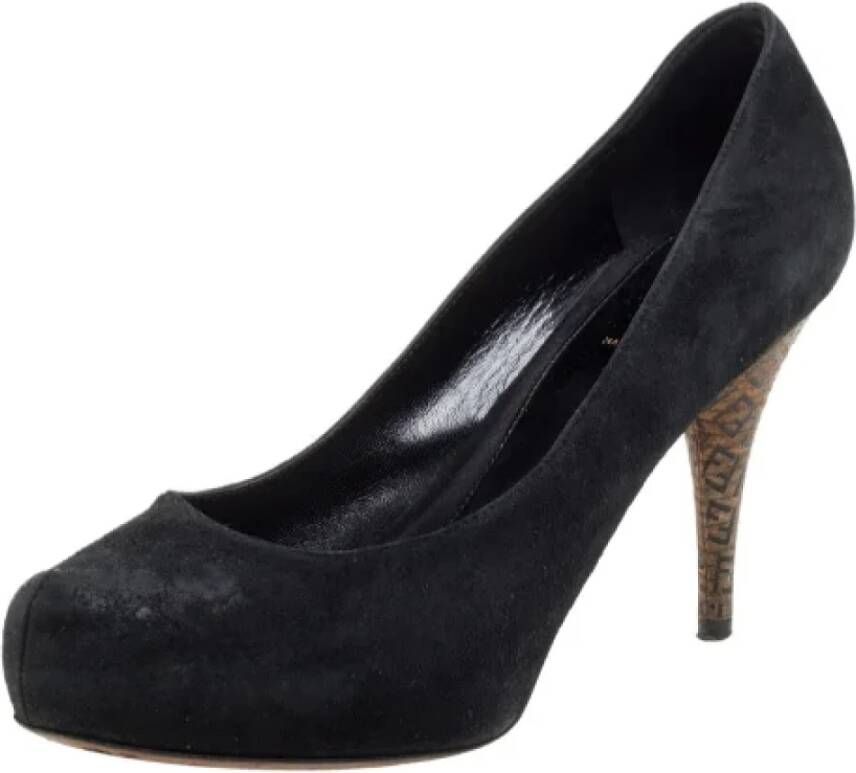 Fendi Vintage Pre-owned Suede heels Black Dames