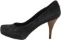 Fendi Vintage Pre-owned Suede heels Black Dames - Thumbnail 1