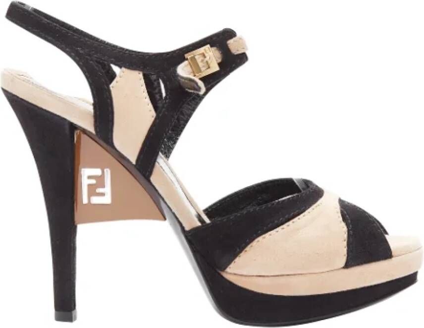 Fendi Vintage Pre-owned Suede heels Black Dames