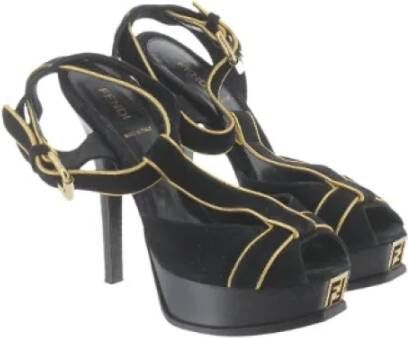 Fendi Vintage Pre-owned Suede heels Black Dames