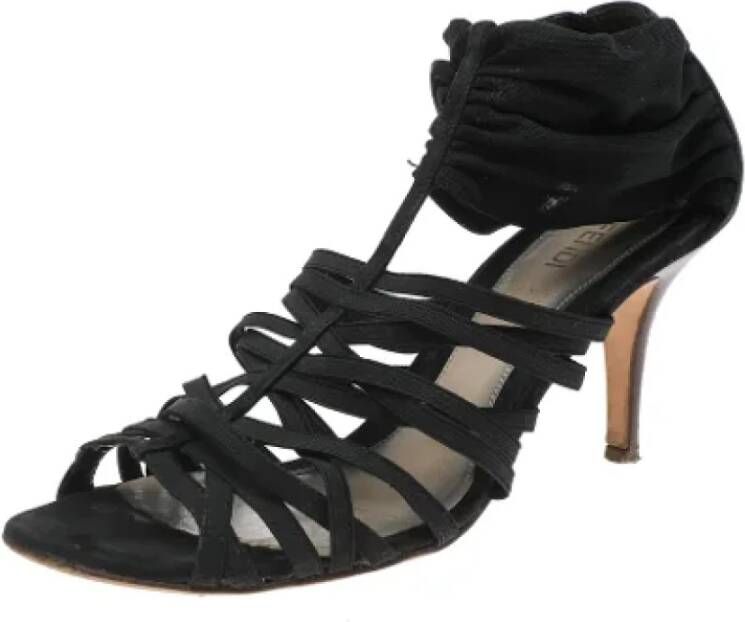 Fendi Vintage Pre-owned Suede sandals Black Dames