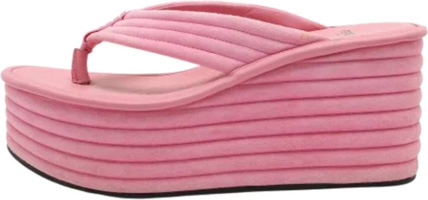 Fendi Vintage Pre-owned Suede sandals Pink Dames