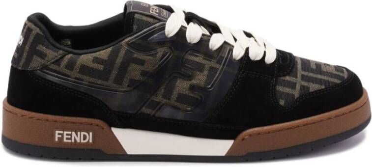 Fendi Zwart Cross Logo Match Stijl Multicolor Heren