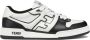 Fendi Zwarte Leren Sneakers met Witte Details Black Heren - Thumbnail 1