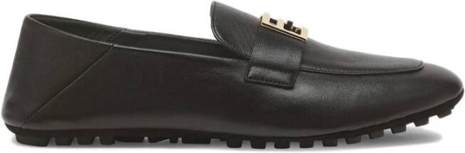 Fendi Zwarte platte schoenen met opvouwbare hak Black Dames