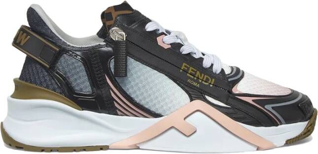 Fendi Zwarte Sneakers met FF Patroon Multicolor Dames