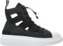 Fessura Lichtgewicht Elastische High Top Sneaker Black Dames - Thumbnail 1