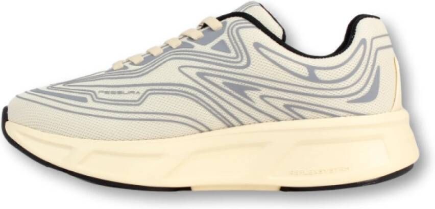 Fessura Witte Zilveren Sneaker Lichtgewicht Comfort Beige Dames