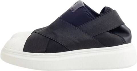 Fessura Zwarte Witte Elastische Sneaker Edge X Black Dames