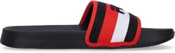 Fila Gestreepte Zwarte Heren Slippers Black Heren