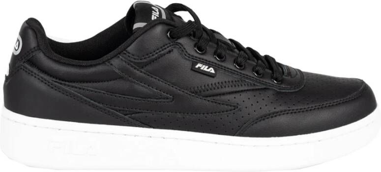 Fila Leren Sneakers met Ronde Neus Black Heren