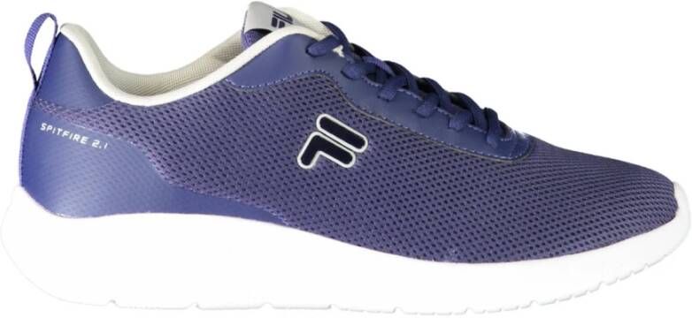 Fila Blauwe Sportieve Veterschoenen met Logo Print Blue Heren