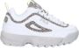 Fila Wit Grijs Violet Lage Top Sneaker White Dames - Thumbnail 1