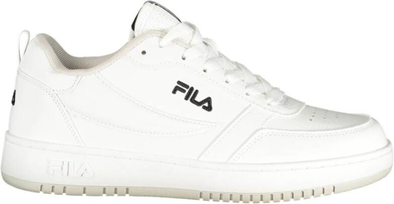 Fila Sportieve witte vetersneakers met borduurwerk White Dames