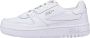 Fila Witte Lage Top Sneaker Leren Rubberen Zool White Heren - Thumbnail 2