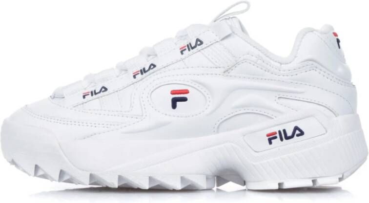 Fila Wit Rood Lage Top Dames Sneakers White Unisex