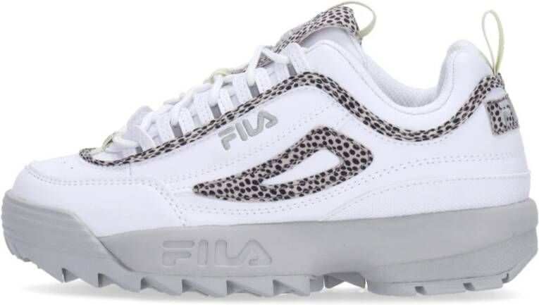 Fila Wit Grijs Violet Lage Top Sneaker White Dames