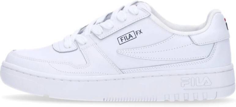 Fila Witte Lage Top Sneaker Leren Rubberen Zool White Heren