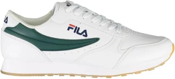 Fila Witte Vetersneakers met Contrastdetails White Heren