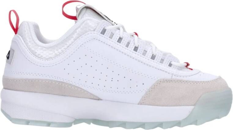 Fila Wit Zilver Lage Sneaker met Versteviging White Heren