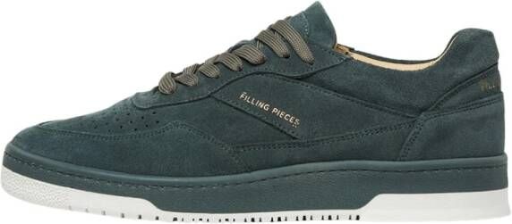 Filling Pieces Donkergroene Suède Lage Top Sneakers Green Heren