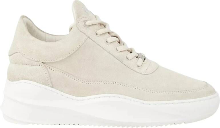 Filling Pieces Beige Suède Sneakers Eva Sky Beige Dames