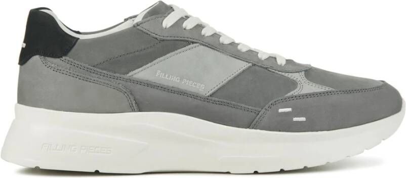 Filling Pieces Grijze Nubuck Sneakers Gray Heren